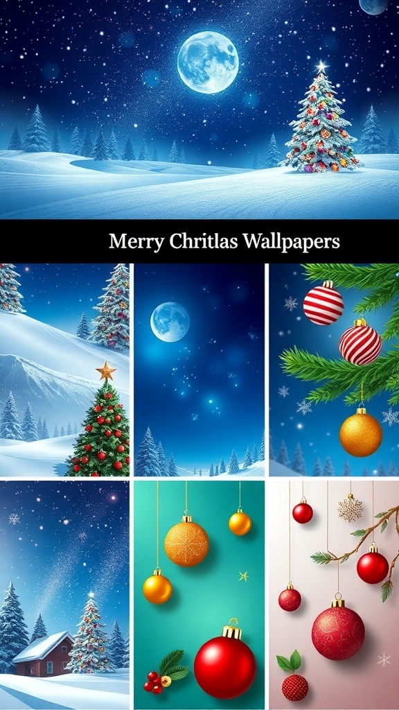 Zepeto Christmas Wallpaper Collection A selection of colorful Christmas wallpapers for Zepeto, highlighting festive themes and decorations.